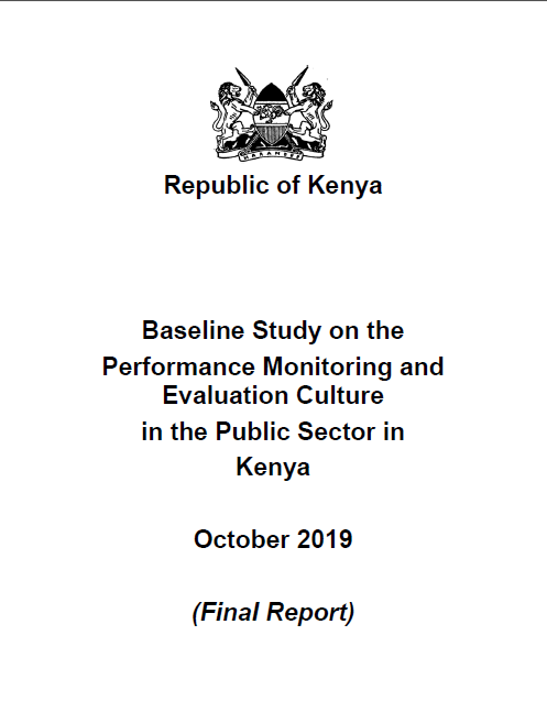 Baseline study on the performance monitoring and evaluation culture in the public sector in Kenya