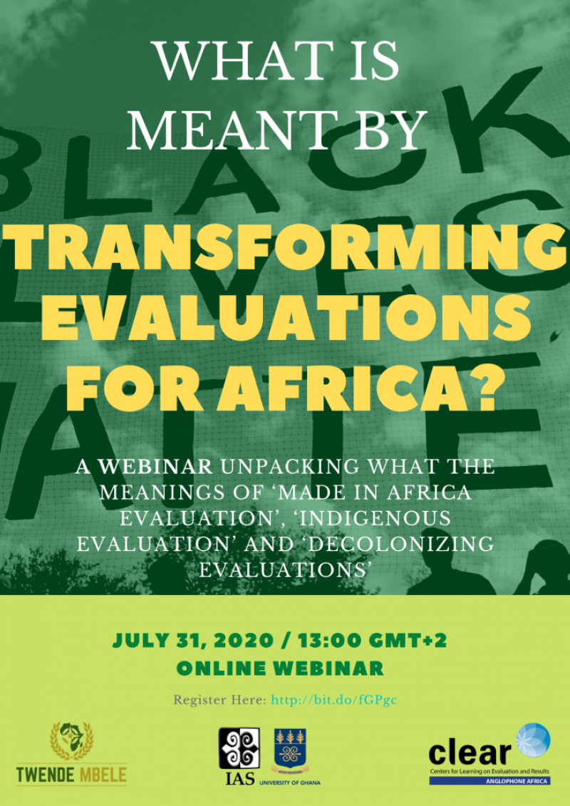 Transforming Evaluations for Africa – Webinar