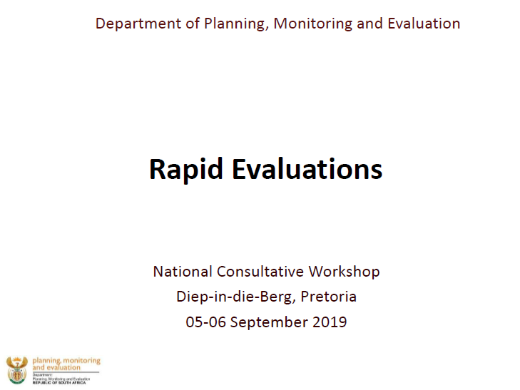 DPME National Consultative Workshop