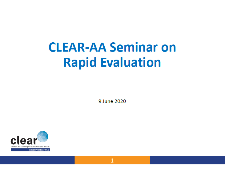 CLEAR-AA Seminar on Rapid Evaluation