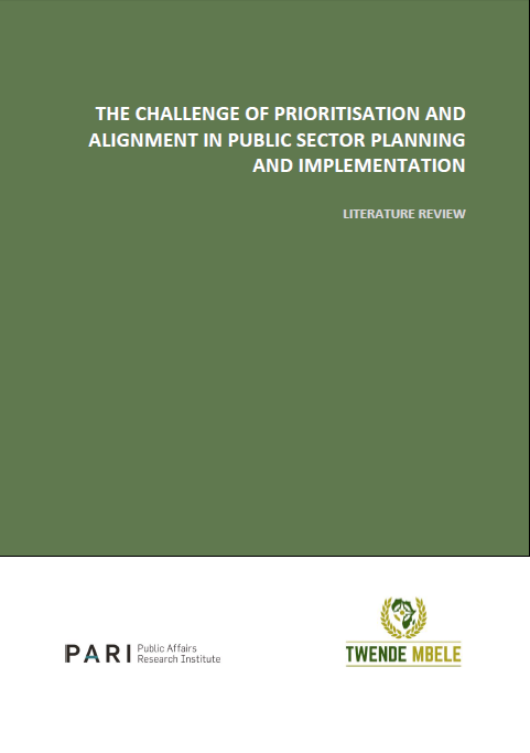 The challenge of prioritisation and alignment in public sector planning and implementation: Literature review