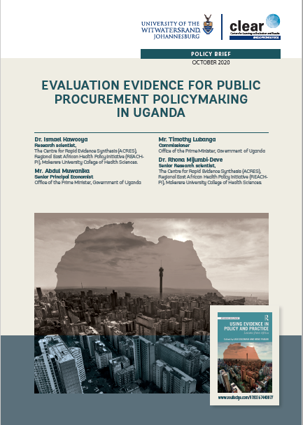 Evaluation Evidence for Public Procurement Policy-making in Uganda