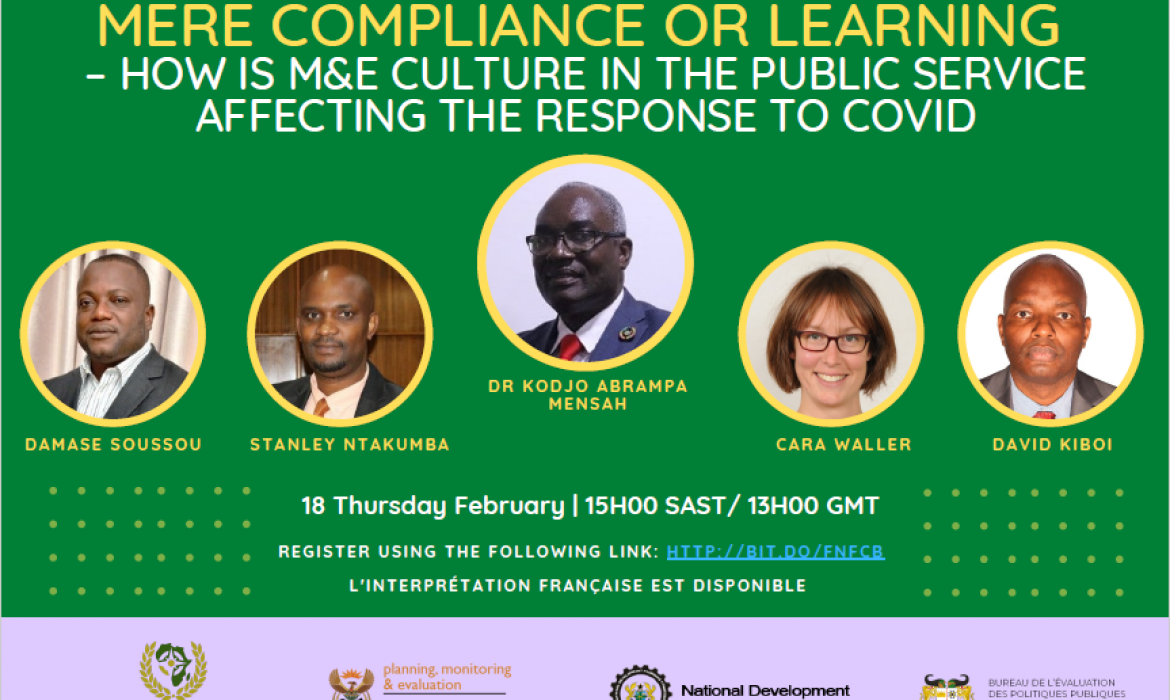 Mere compliance or learning – how is M&E culture in the public service affecting the response to COVID