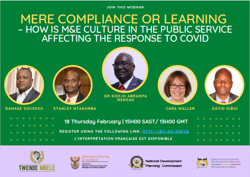 Mere compliance or learning – how is M&E culture in the public service affecting the response to COVID