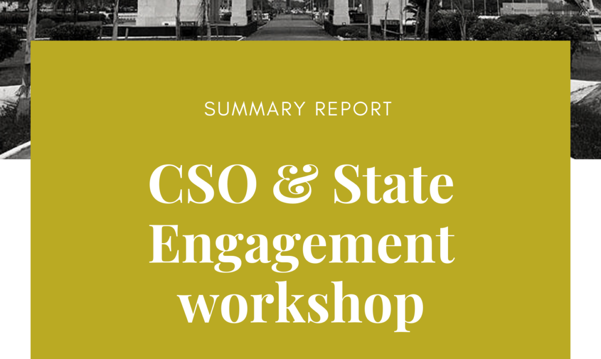 CSO’s and the State Engagement workshop – Summary Report