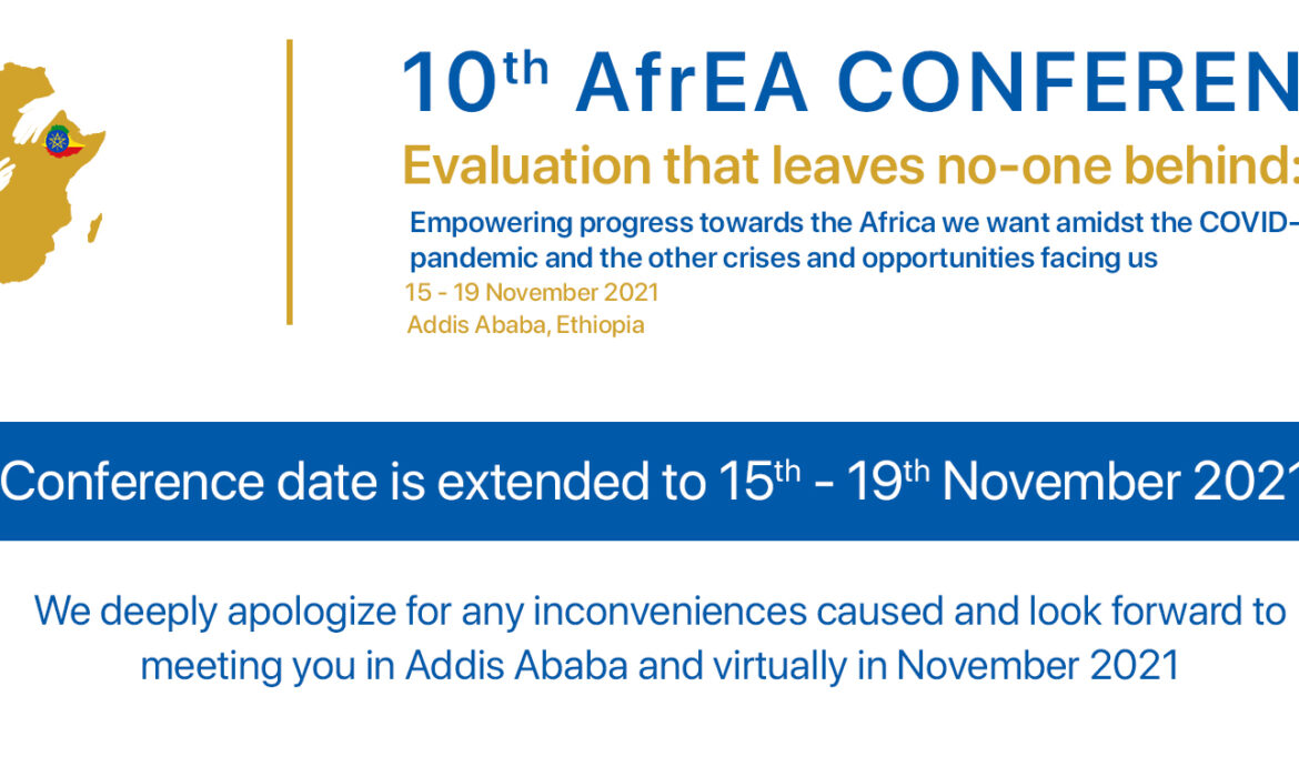 10th AfrEA Conference reschedules to 15th to 19th November 2021