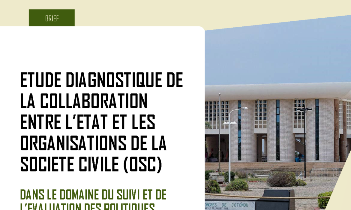 Etude Diagnostique de la Collaboration Entre l’Etat et les Organisations de la Societe Civile (OSC)