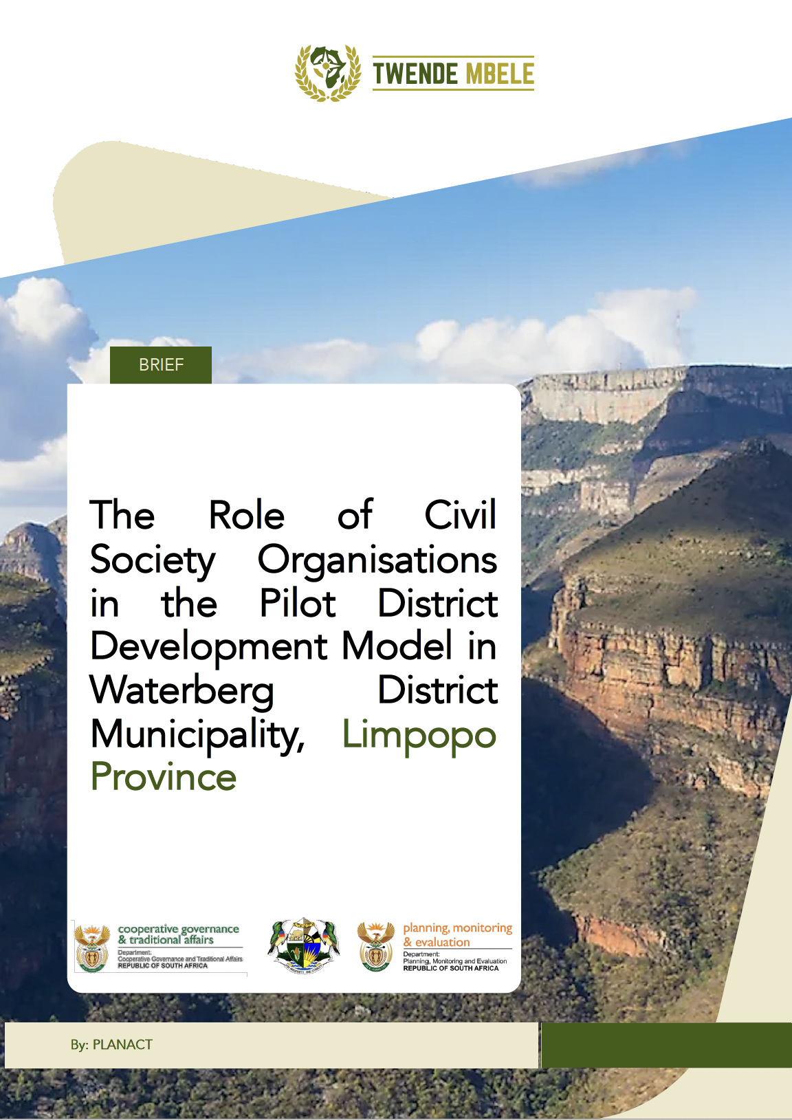 The Role of Civil Society Organisations in the Pilot District Development Model in Waterberg District Municipality, Limpopo Province – Brief