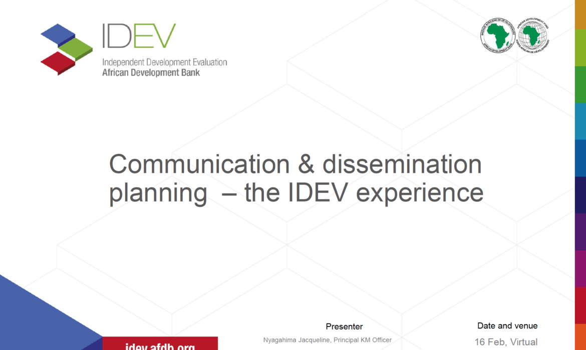 Embedding Knowledge Management & Communication in M&E Process: Developing a Dissemination Plan