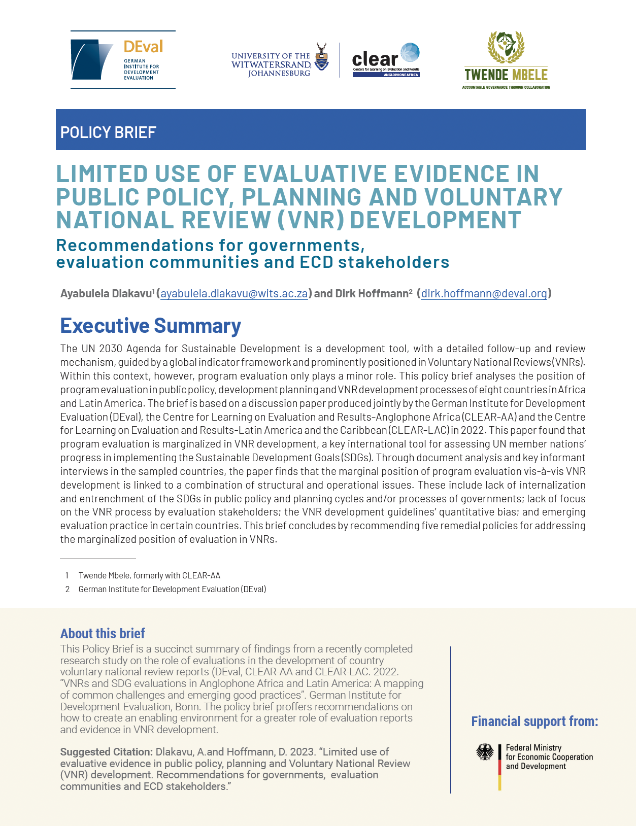 Limited Use Of Evaluative Evidence In Public Policy, Planning And ...