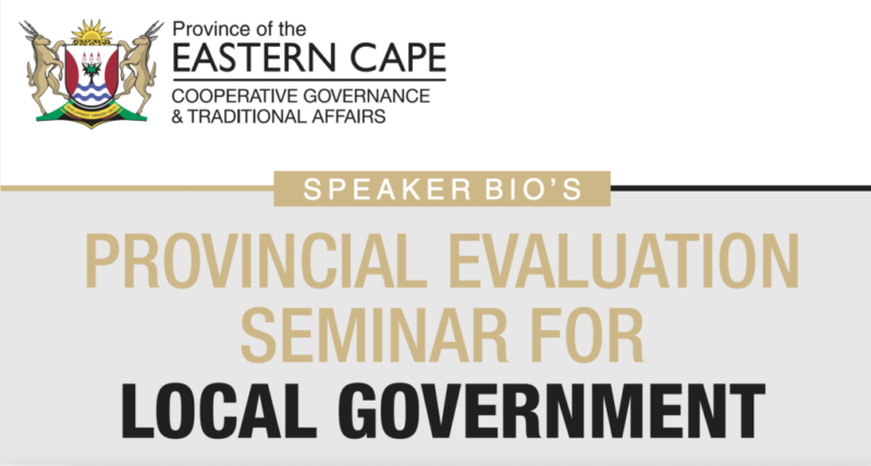 Eastern Cape Provincial Evaluation Seminar for Local Government