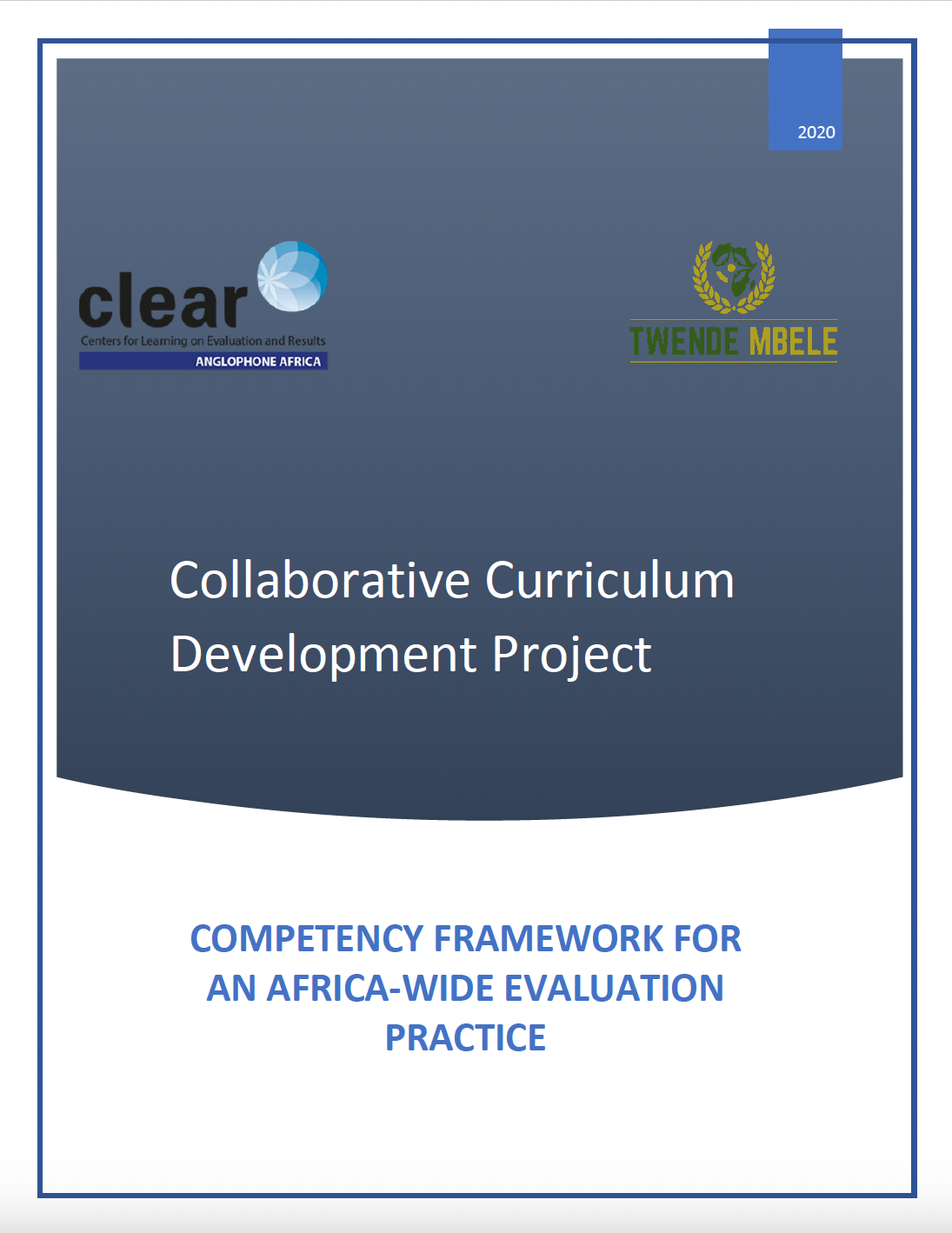 Curriculum Development Project: Competence Framework for an Africa-Wide Evaluation Practice