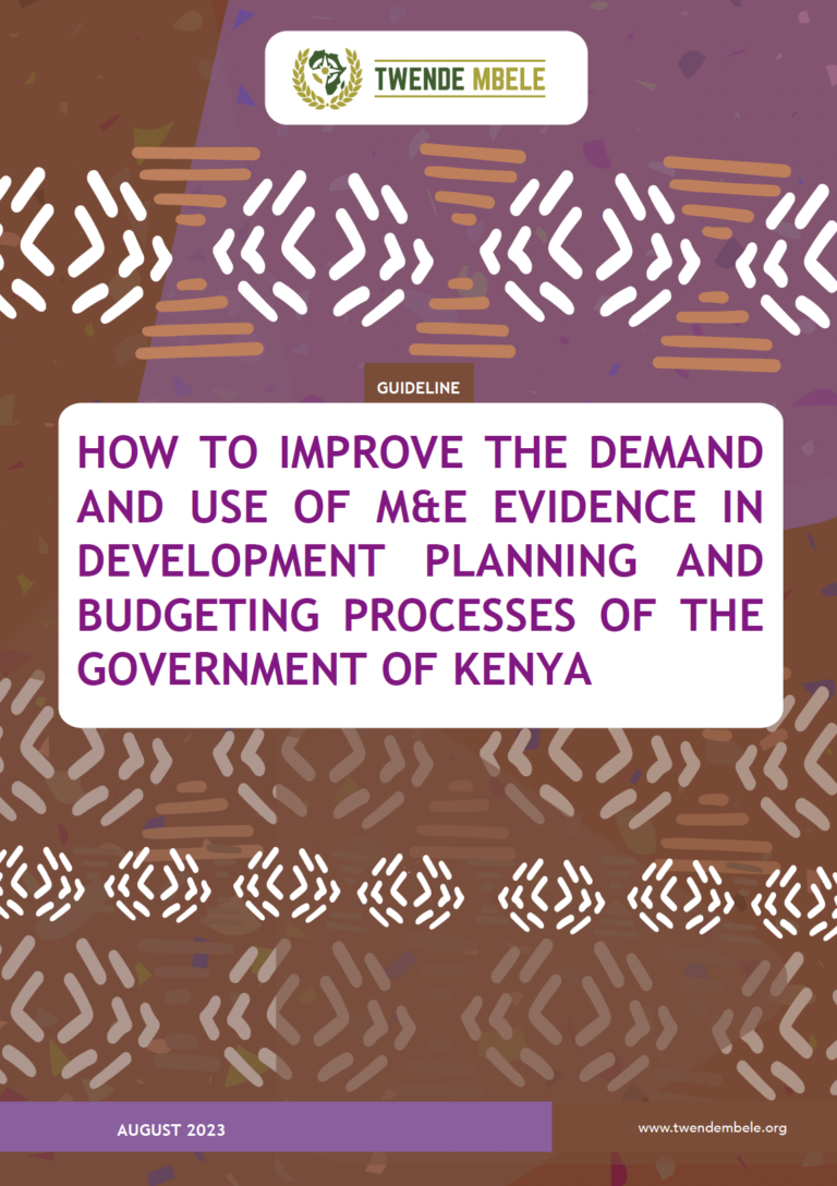 How to Improve the Demand and Use of M&E Evidence in Development Planning and Budgeting