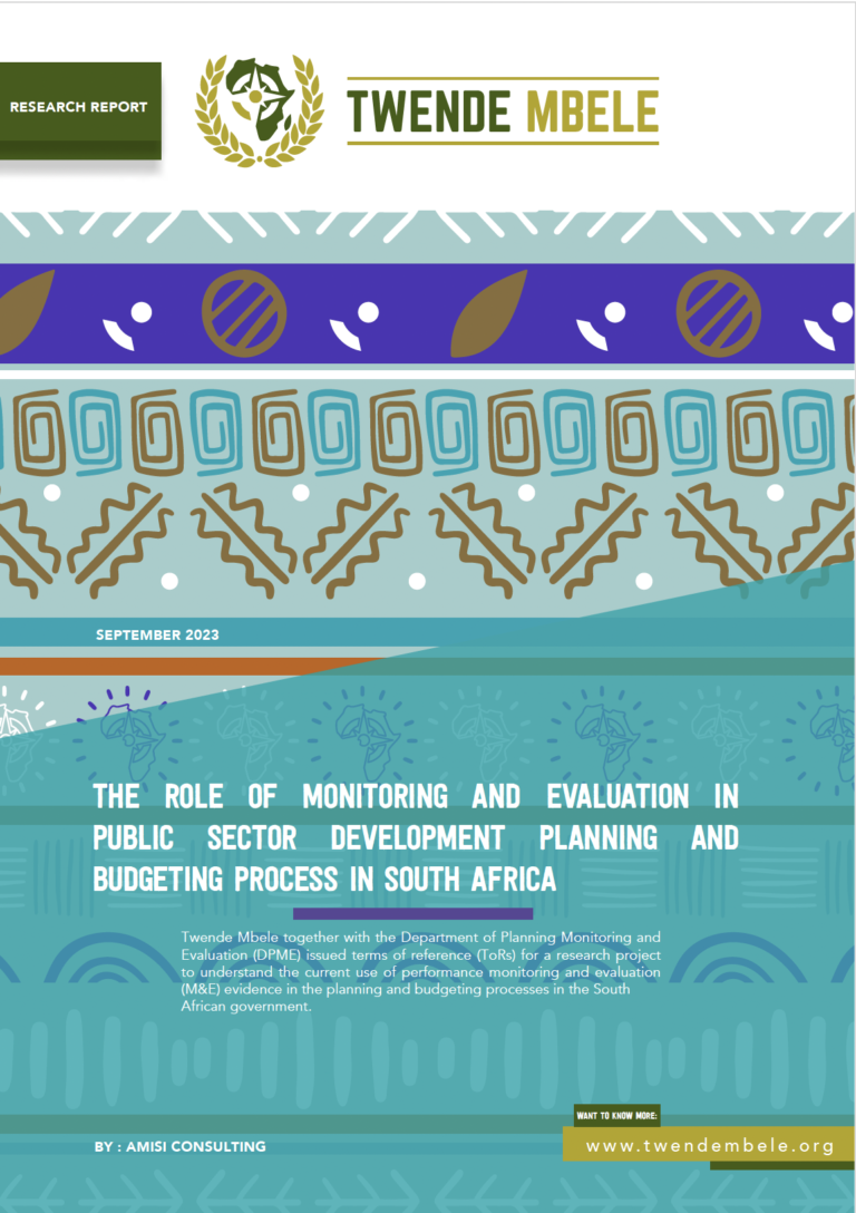 The Role Of Monitoring And Evaluation In Public Sector Development ...