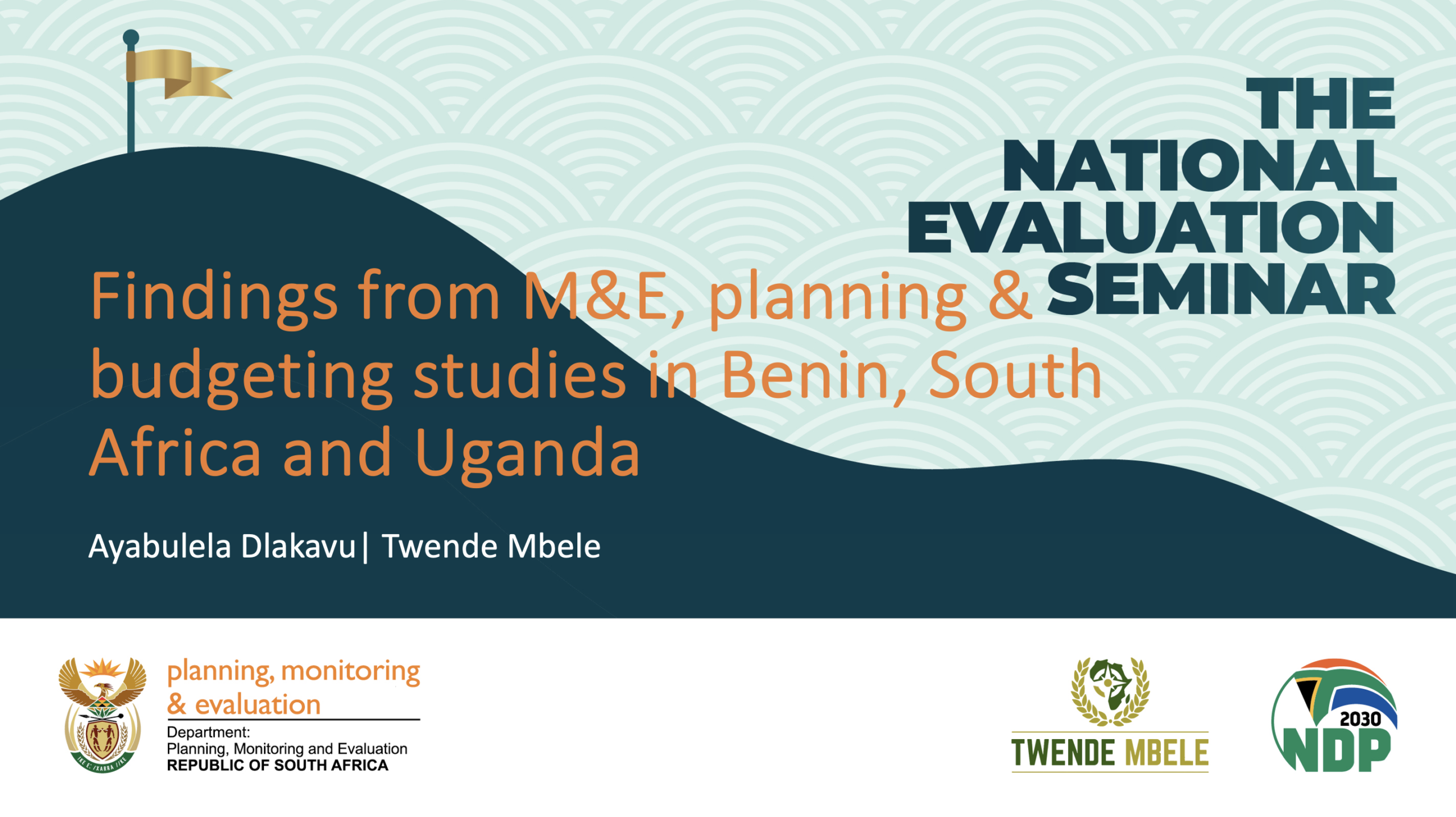 Findings from M&E, planning & budgeting studies in Benin, South Africa
