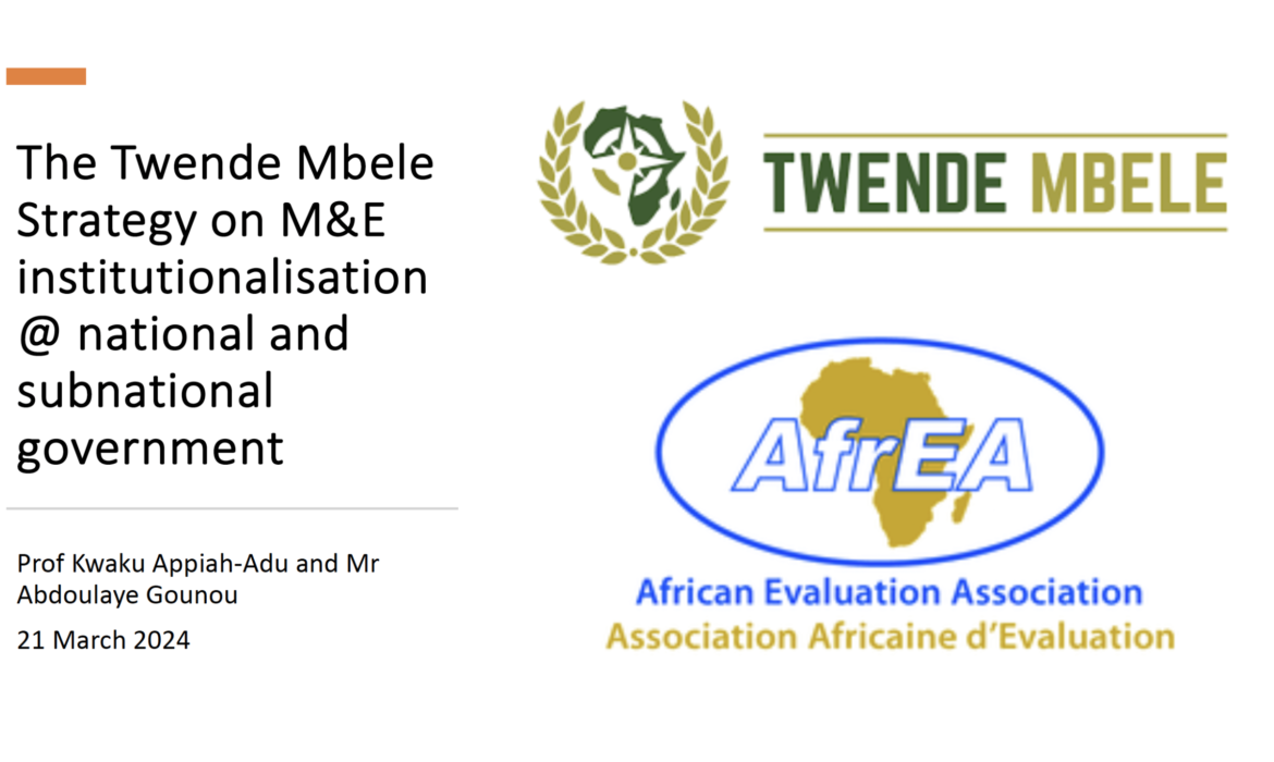 The Twende Mbele Strategy on M&E Institutionalisation at National and Subnational Government