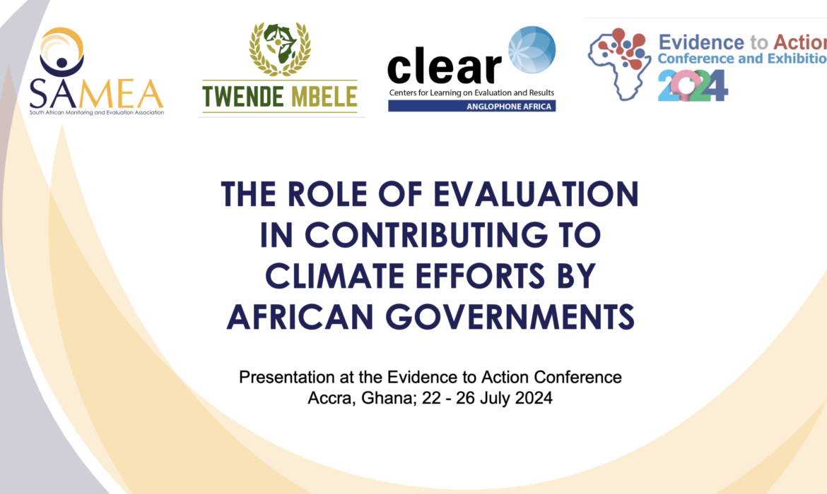 The Role of Evaluation in Contributing to Climate Efforts by African Governments