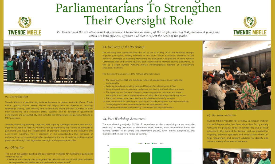 Evaluation Capacity Building For Parliamentarians To Strengthen Their Oversight Role