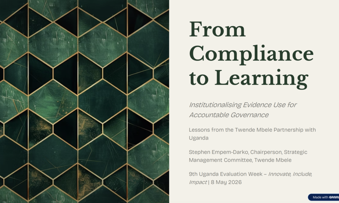 From Compliance to Learning: Institutionalising Evidence Use for Accountable Governance